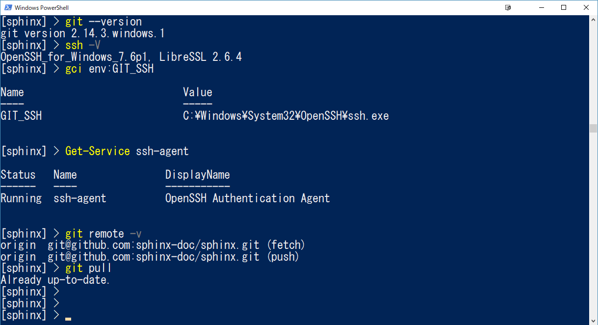 git for windows ssh